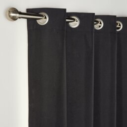 Habitat Blackout Eyelet Curtains - Black - 229x183cm - thumbnail 2