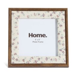 """Argos Home Fabric Dark Wood Picture Frame - 5x5""""""" - thumbnail 2