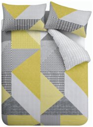 Catherine Lansfield Larsson Geo Ochre Bedding Set - Kingsize - thumbnail 2
