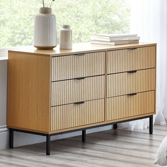 Julian Bowen Sia 6 Drawer Chest - Beige - image 1