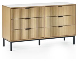 Julian Bowen Sia 6 Drawer Chest - Beige - thumbnail 2