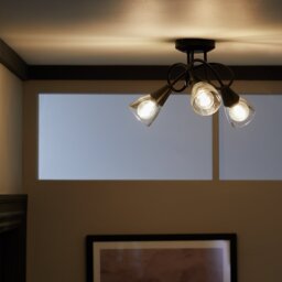 Argos Home Curico Metal 3 Light Flush Ceiling Light - Black - thumbnail 2