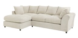 Argos Home Harry Large Left Hand Corner Chaise Sofa - Stone - thumbnail 1
