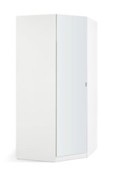 Habitat Munich Corner 1 Door Mirror Wardrobe - White