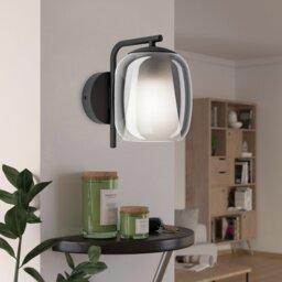 EGLO Ciampino Steel Wall Light - Black & Grey - thumbnail 1
