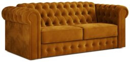 Jay-Be Chesterfield Velvet 3 Seater Sofa Bed - Gold - thumbnail 1
