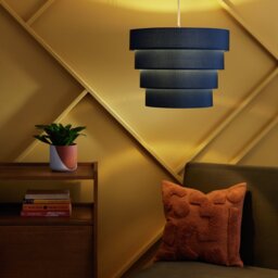 Argos Home Navy Stacked  4 Tier Easy Fit Lampshade - 45cm - thumbnail 2