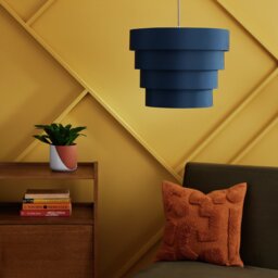 Argos Home Navy Stacked  4 Tier Easy Fit Lampshade - 45cm - thumbnail 1