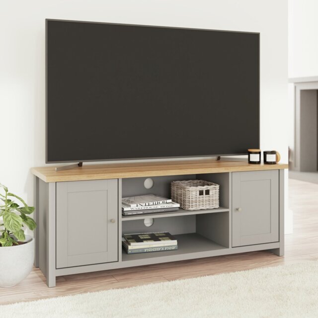 GFW Lancaster Coffee Table With Shelf and TV Unit - Grey - image 1