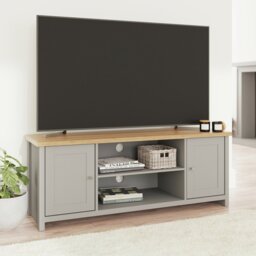 GFW Lancaster Coffee Table With Shelf and TV Unit - Grey