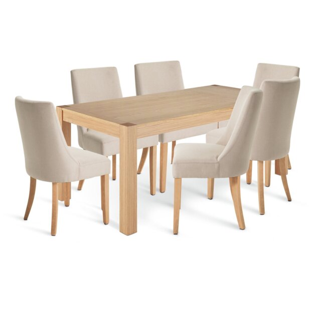 Ashwell Argos Oak Chairs Wooden Dining Table Oak Dining Chairs