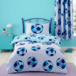 Catherine Lansfield Tie Dye Football Kids Bedding Set-Single - thumbnail 1