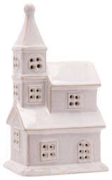 The Seasonal Gift Co LED Ceramic Church Christmas Decoration - thumbnail 2