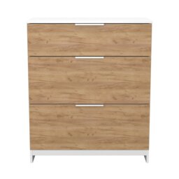 Livara Ready Assembled Orillia 3 Drawer Chest - White & Oak - thumbnail 2