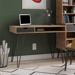 Dorel Harmony 1 Drawer Desk - Grey & Oak