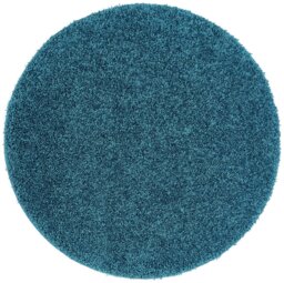 Buddy Washable Mat Plain Round Teal Cut Pile Rug - 100cm - thumbnail 2