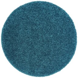 Buddy Washable Mat Plain Round Teal Cut Pile Rug - 100cm - thumbnail 1