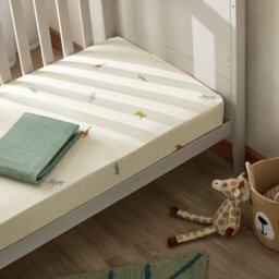 Habitat Cotton Safari Twin Nursery Fitted Sheet - Cot Bed - thumbnail 2