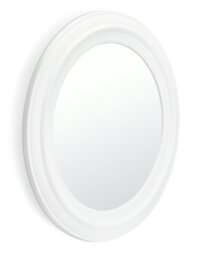 Innova White Round Bathroom Wall Mirror - 55x55cm - thumbnail 2