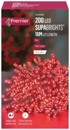 Premier Decorations 200 Red LED Christmas Tree Lights - thumbnail 1