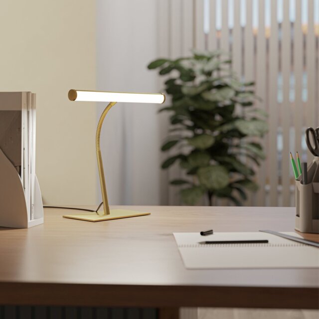 EGLO Riccione LED Desk Lamp - Gold - image 1
