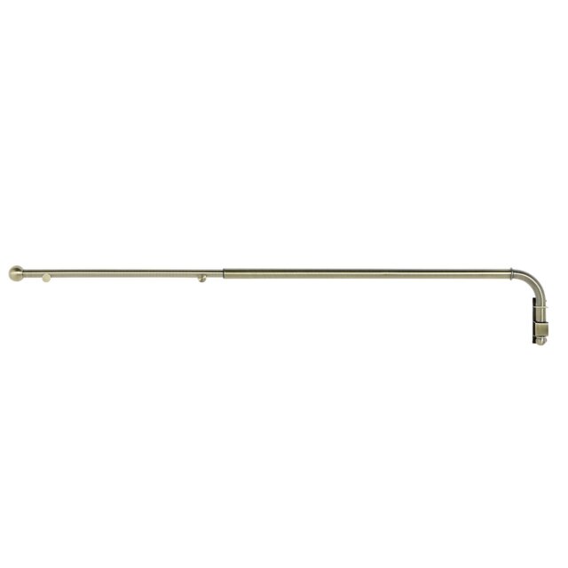 Argos Home Extendable Metal Matte Brass Door Curtain Pole - 62-100cm - image 1