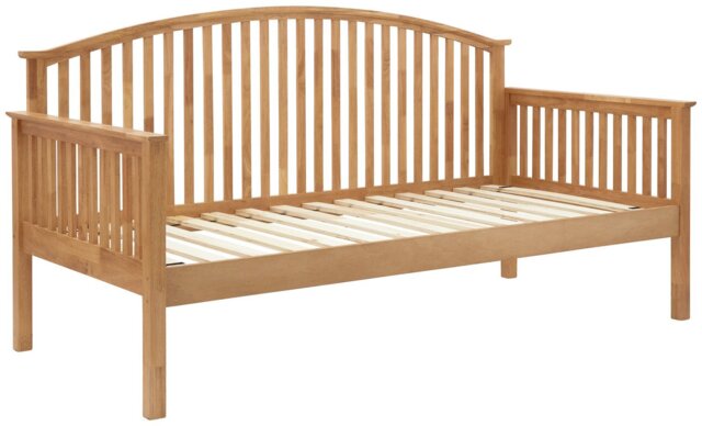 GFW Madrid Wooden Single Day Wooden Bed Frame - Oak - image 1