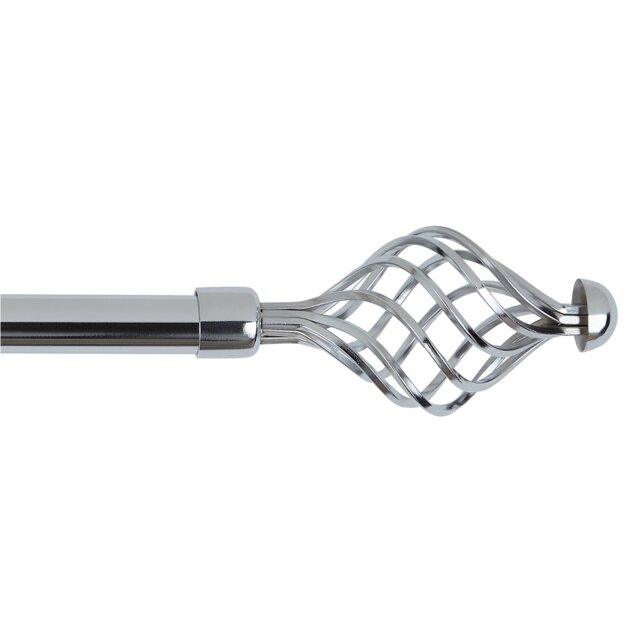 Argos Home Chrome Extendable Curtain Pole - 120cm - 210cm - image 1