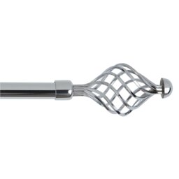 Argos Home Chrome Extendable Curtain Pole - 120cm - 210cm