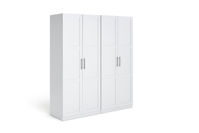 Habitat Munich Panelled 4 Door Wardrobe - White - image 1