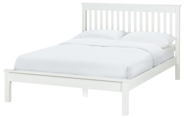 Argos Home Aspley Double Wooden Bed Frame - White - image 1