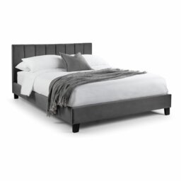 Julian Bowen Rosa Small Double Fabric Bed Frame - Grey - thumbnail 2