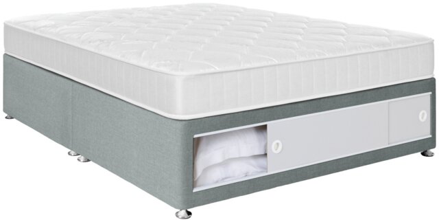 Argos Home Elmdon Small Double End Slide Divan Bed - Grey - image 1
