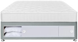 Argos Home Elmdon Small Double End Slide Divan Bed - Grey - thumbnail 2