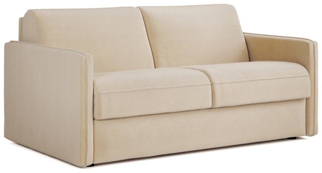 Jay-Be Slim Fabric 3 Seater Sofa Bed - Cream - image 1
