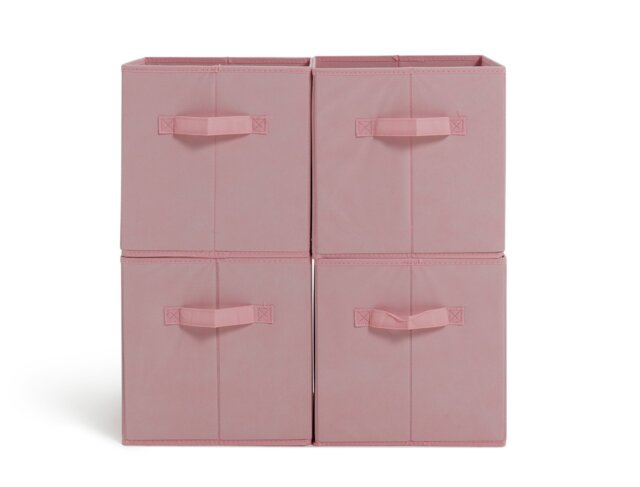 Argos Home Set of 4 Storage Boxes - Pink