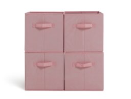 Argos Home Set of 4 Storage  Boxes - Pink - thumbnail 2