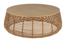 Habitat Hazel Rattan Round Coffee Table - Natural - thumbnail 1