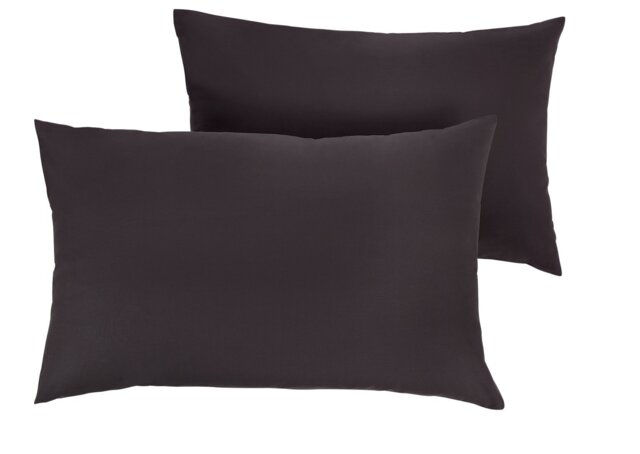 Habitat Cotton Rich 180 TC Standard Pillowcase Pair - Black - image 1