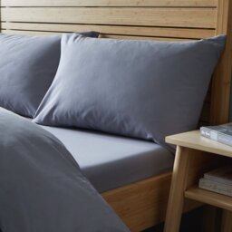 Habitat Easycare Plain Grey Bundle Bedding Set - Single - thumbnail 1