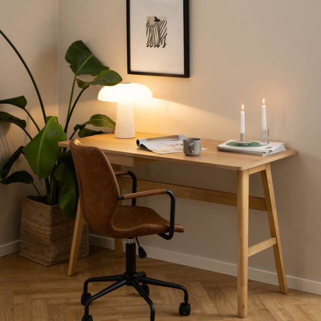 Furniture To Go Barnett 1 Drawer Office Desk - Natural - image 1
