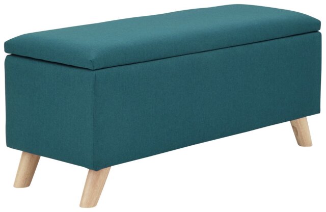 GFW Secreto Fabric Ottoman - Teal - image 1