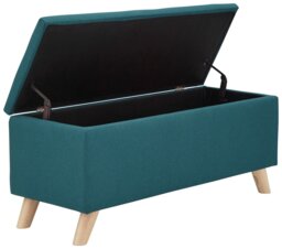 GFW Secreto Fabric Ottoman - Teal - thumbnail 2