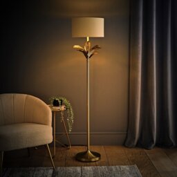 ValueLights Christina Metal Palm Leaf Statement Floor Lamp - Gold - thumbnail 2