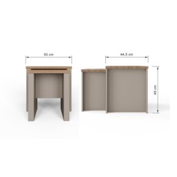 GFW Lancaster Nest of 2 Tables - Grey - thumbnail 2