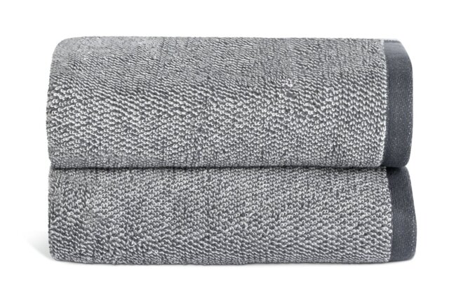 Habitat Marl 2 Pack Hand Towel - Black - image 1