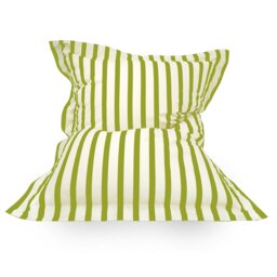 rucomfy Kids Stripe Out Squarbie Bean Bag- Green - thumbnail 1