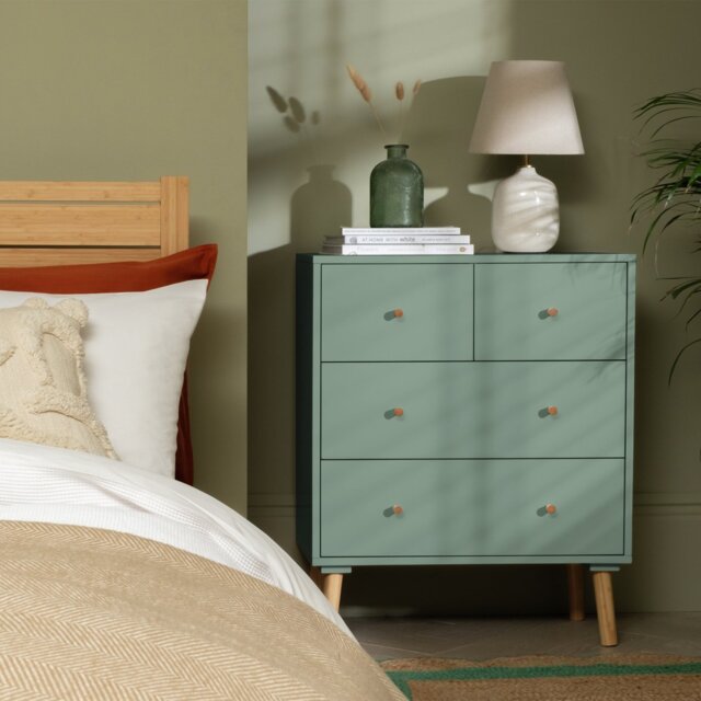Habitat Otto 4 Drawer Chest - Sage Green - image 1