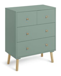 Habitat Otto 4 Drawer Chest - Sage Green - thumbnail 2
