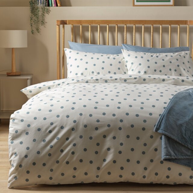 Argos Home Blue Spot Bedding Set - Double - image 1
